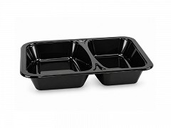 CPET menubakken 2-vaks 1050 ml