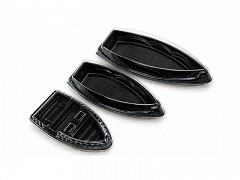 372.1011 - PET cateringschalen incl. deksels 37,7 x 18,6 x 6 cm Boot