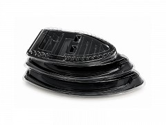 372.1012 - PET cateringschalen incl. deksels 47,7 x 22,2 x 6,4 cm Boot