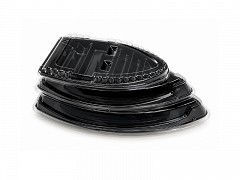 372.1011 - PET cateringschalen incl. deksels 37,7 x 18,6 x 6 cm Boot