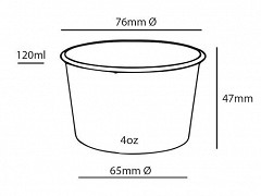 434.120 - FSC karton/PLA ijsbekers 120 ml