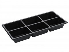 4405760700 - OP=OP A-PET 6-vaks trays 25 x 12 x 3,2 cm GourmetExpress serie