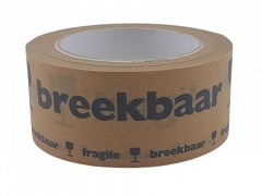 526.1018 - Papieren tape 5 cm x 50 mtr Breekbaar/Fragile