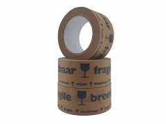 526.1018 - Papieren tape 5 cm x 50 mtr Breekbaar/Fragile