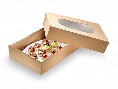 800.920N - Palmblad cateringschalen 43 x 29 x 2,5 cm