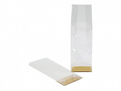 PP blokbodemzakken 8 + 5 x 25 cm met inleg GOUD