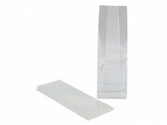 PP blokbodemzakken 7 + 4 x 22 cm met inleg WIT