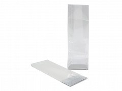 PP blokbodemzakken 7 + 4 x 22 cm met inleg ZILVER