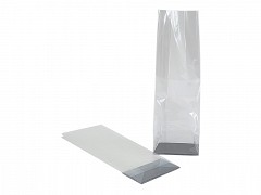 PP blokbodemzakken 7 + 4 x 22 cm met inleg ZWART