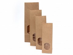 D299056 - Papieren blokbodemzakken met venster 13 + 7 x 36 cm