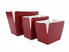 3368BR - Bonbondoosjes 375 gram BORDEAUX ROOD