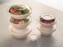 PUL52016PUL - Bagasse deksels tbv Buddha bowls 375 & 500 ml