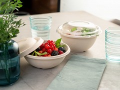 PUL52016PUL - Bagasse deksels tbv Buddha bowls 375 & 500 ml