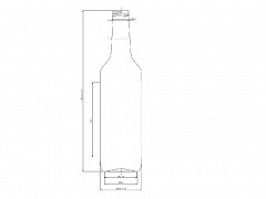 CA500GERADEHALS - Glazen flessen 500 ml 