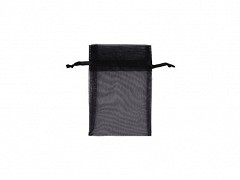 F0419 - Organza zakjes 10 x 15 cm ZWART