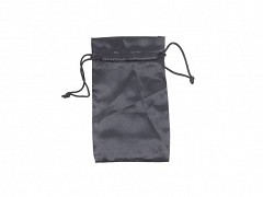 F0426 - Satijnen zakjes 12 x 19 cm ZWART