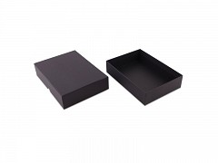 F0435 - Luxe dozen met deksel 21 x 15 x 4,5 cm ZWART