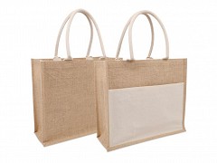 F0556 - Jute tassen 40 + 15 x 30 cm