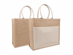 F0557 - Jute tassen 45 + 17 x 40 cm