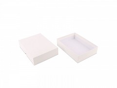 F0560 - Luxe dozen met deksel 21 x 15 x 4,5 cm WIT