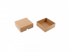 F0566 - Luxe dozen met deksel 12,5 x 12,5 x 4,5 cm KRAFT