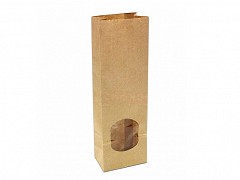 D299056 - Papieren blokbodemzakken met venster 13 + 7 x 36 cm