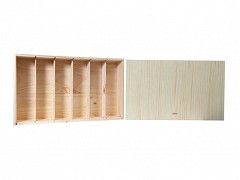 KIST6 - Houten wijnkisten met schuifdeksel 6 vaks