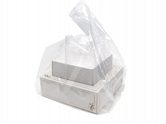 D210412 - LDPE hemddraagtassen 30 + 20 x 60 cm transparant