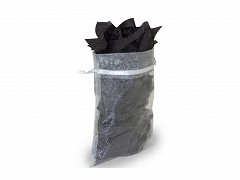 F0424 - Organza zakjes 17 x 25 cm ZILVER