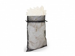 F0419 - Organza zakjes 10 x 15 cm ZWART