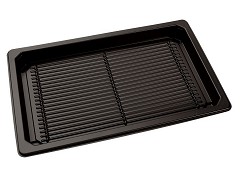 P255185 - RPET trays + deksels 25,5 x 18,5 x 4,5 cm SushiTray