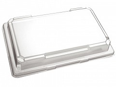 P255185 - RPET trays + deksels 25,5 x 18,5 x 4,5 cm SushiTray
