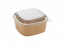 PAP14016 - Kraft square bowls 500 ml