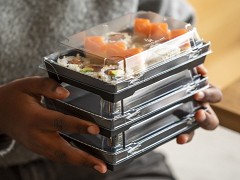 PAP5TGL04 - RPET deksels tbv Tray2Go trays 16,1 x 10,2 x 2 cm