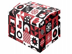 Kerstpakketdozen 45 x 35 x 23 cm PATTERN RED