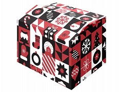 Kerstpakketdozen 39 x 29 x 12,6 cm PATTERN RED