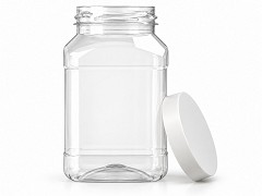 PET1000H - PET potten 1000 ml incl. deksels