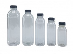 PF500HDZW - RPET flessen 500 ml incl. doppen