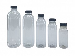PF250HDZW - RPET flessen 250 ml incl. doppen
