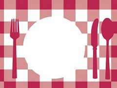 PM27 - Placemats Bestek rood