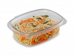 SP250 - RPET bakjes met vast deksel 250 ml