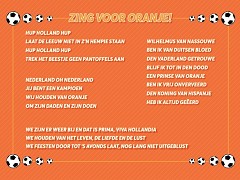 PM70 - Placemats Zing mee voor Oranje