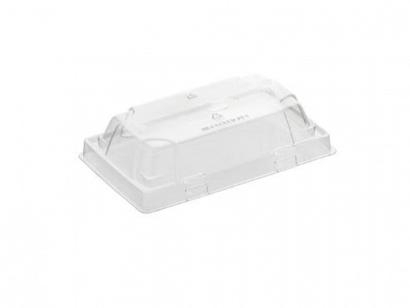 PAP5TGL00 - RPET deksels tbv Tray2Go trays 12 x 6,2 x 2,2 cm